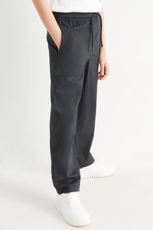 Kinder Jungen - Stoffhose - dunkelgrau