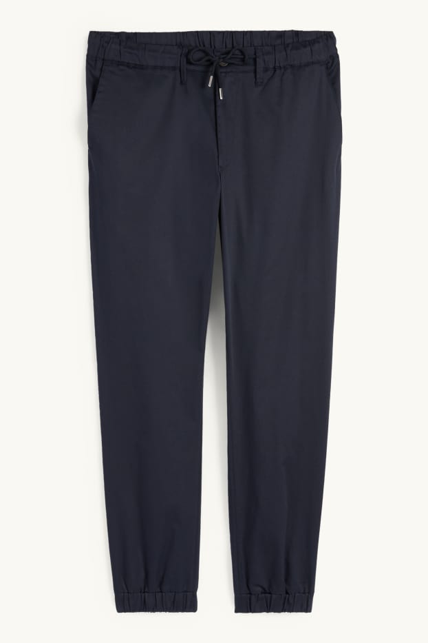 Hommes - Pantalon de jogging - tapered fit - bleu foncé