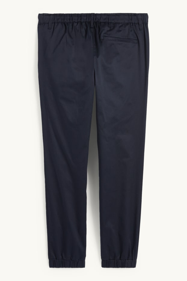 Hommes - Pantalon de jogging - tapered fit - bleu foncé