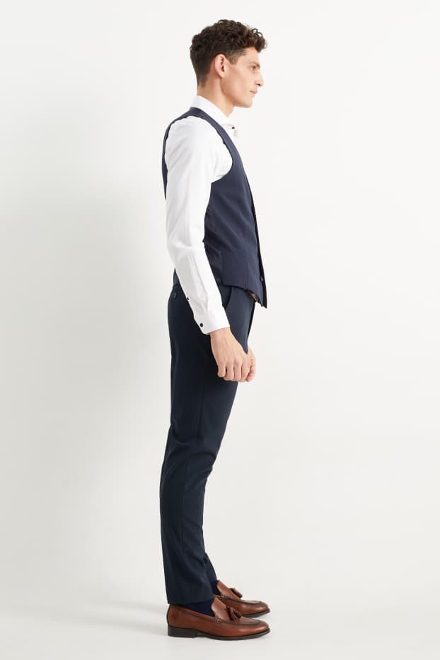 Hommes - Pantalon de costume - slim fit - Flex - LYCRA® - Mix & Match - bleu foncé