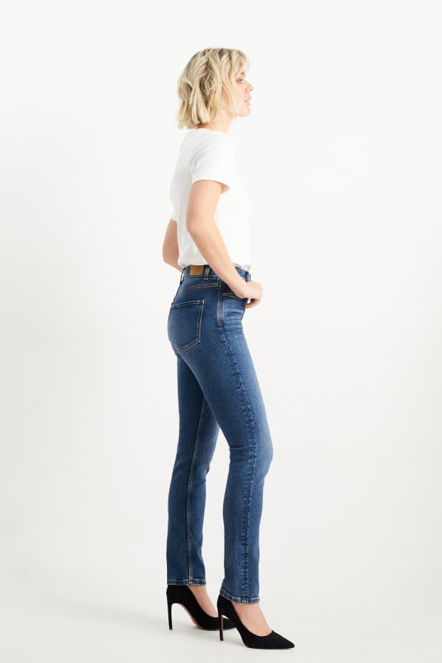 Femmes - Slim jean - high waist - LYCRA® - jean bleu