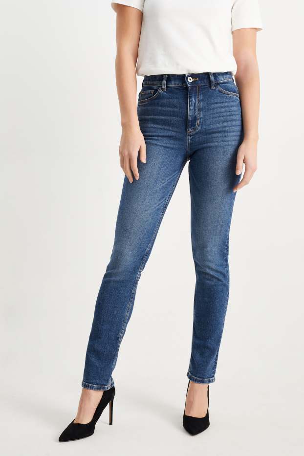 Femmes - Slim jean - high waist - LYCRA® - jean bleu