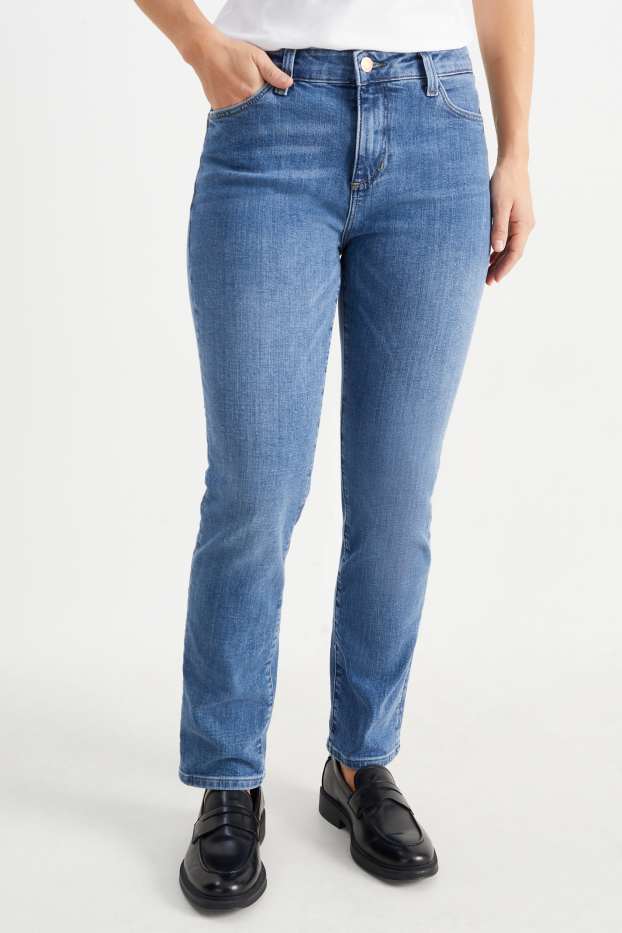 Femmes - Slim jean - mid waist - LYCRA®  - jean bleu