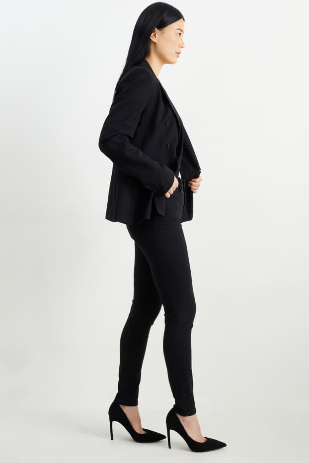 Femei - Skinny jeans - talie medie - jeans modelatori - LYCRA® - negru