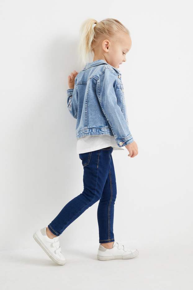 Enfants filles - Lot de 2 - jegging jeans - jean bleu foncé