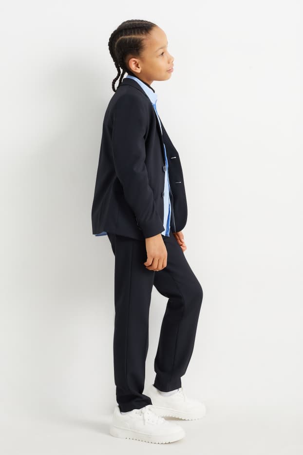 Enfants garçons - Pantalon de costume - Stretch - LYCRA® - bleu foncé