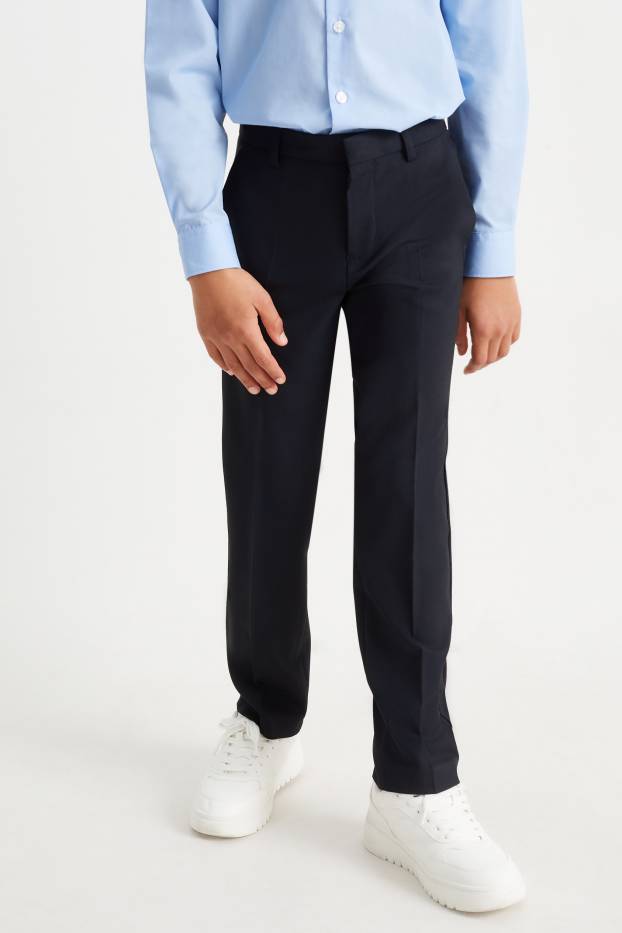 Enfants garçons - Pantalon de costume - Stretch - LYCRA® - bleu foncé