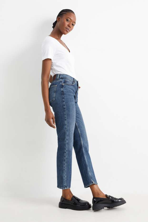 Femmes - Straight jean - high waist - LYCRA® - jean bleu