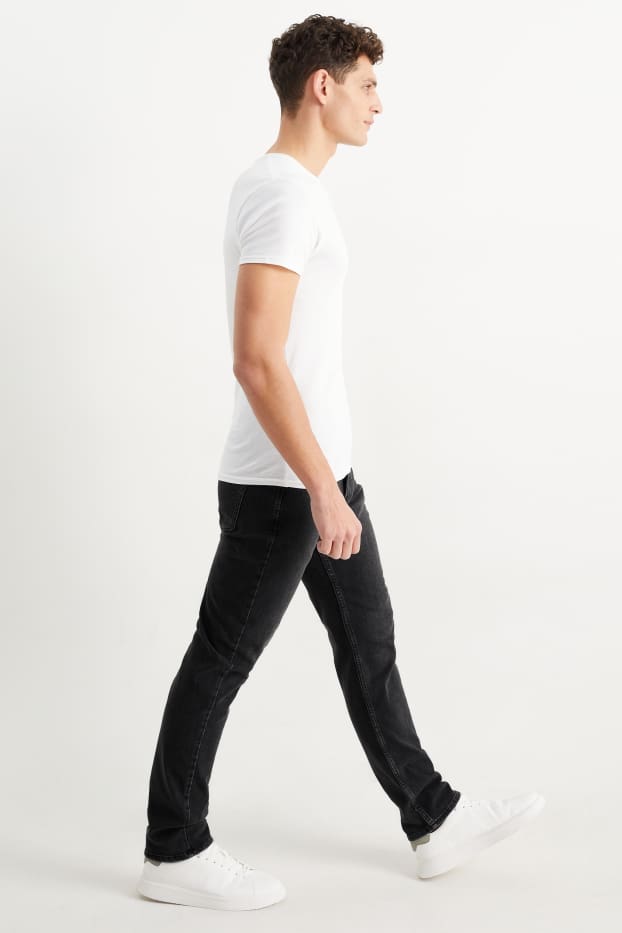 Herren - Straight Jeans - LYCRA® - schwarz