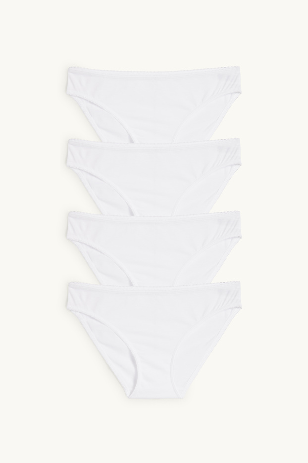 Women - Multipack of 4 - briefs - cremewhite