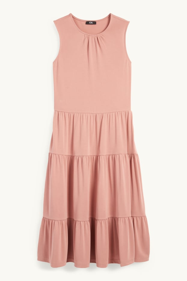 Damen - A-Linien Kleid - dunkelrosa