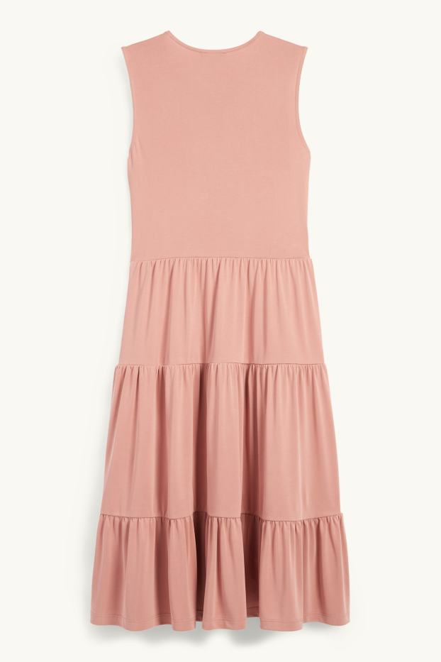 Damen - A-Linien Kleid - dunkelrosa