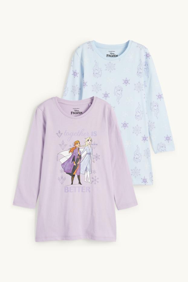 Nena - Paquet de 2 - Frozen - camisa de dormir - violeta clar