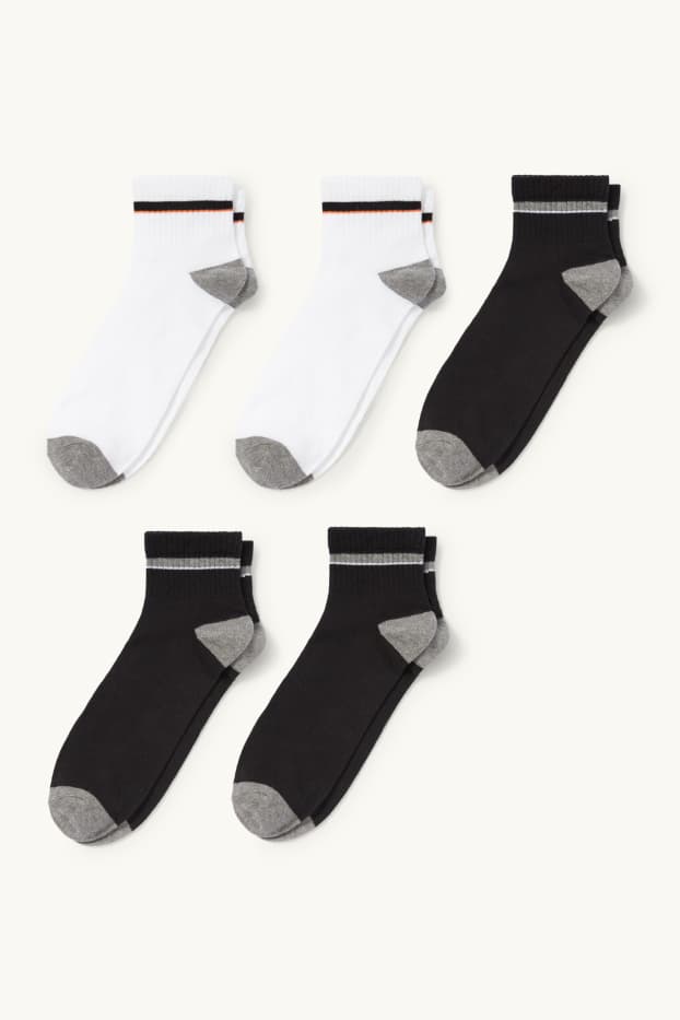 Herren - Multipack 5er - Kurzsocken - schwarz / weiss