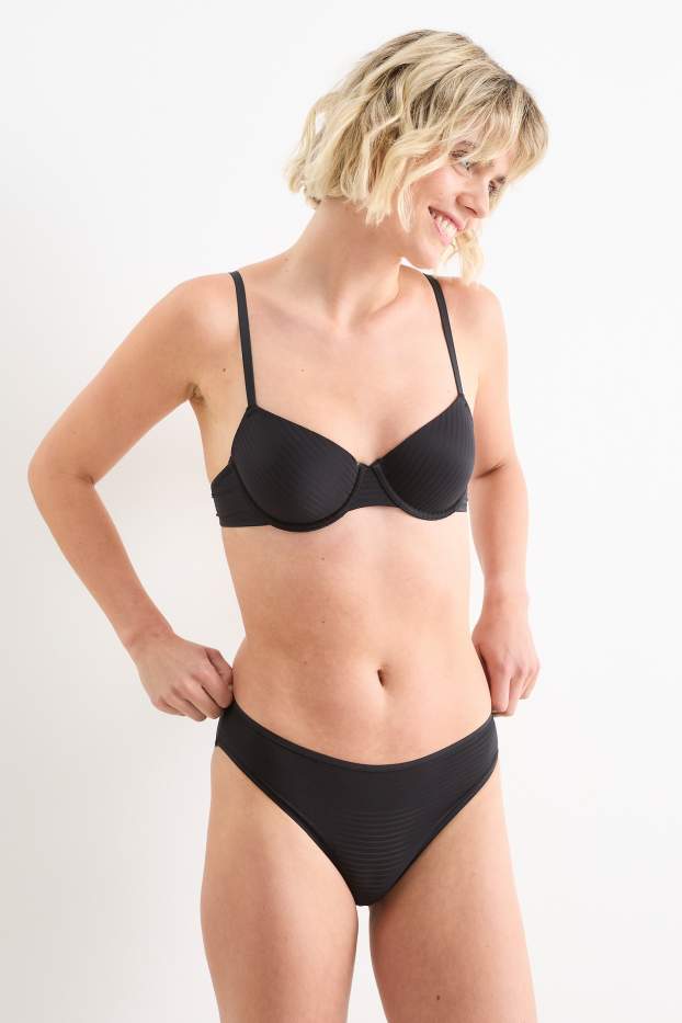Femmes - Lot de 3 - culotte - noir