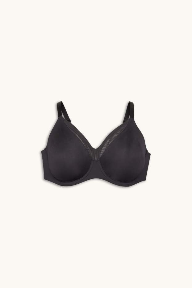 Femmes - Soutien-gorge minimiseur avec armatures - noir