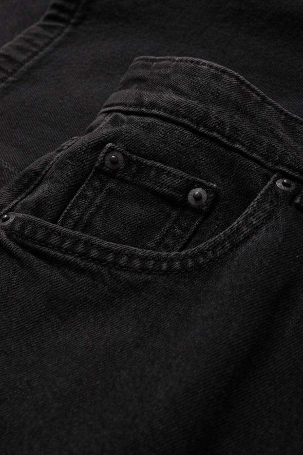 Dames - Baggy jeans - mid waist - jeansdonkergrijs