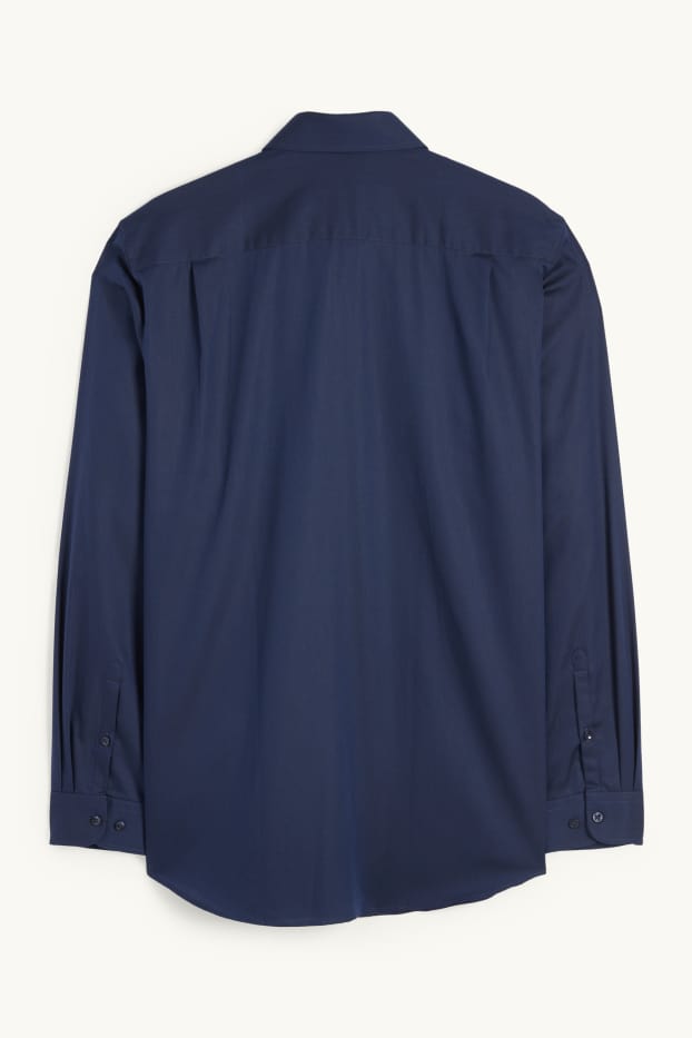 Home - Camisa formal - regular fit - Kent - fàcil de planxar - blau fosc