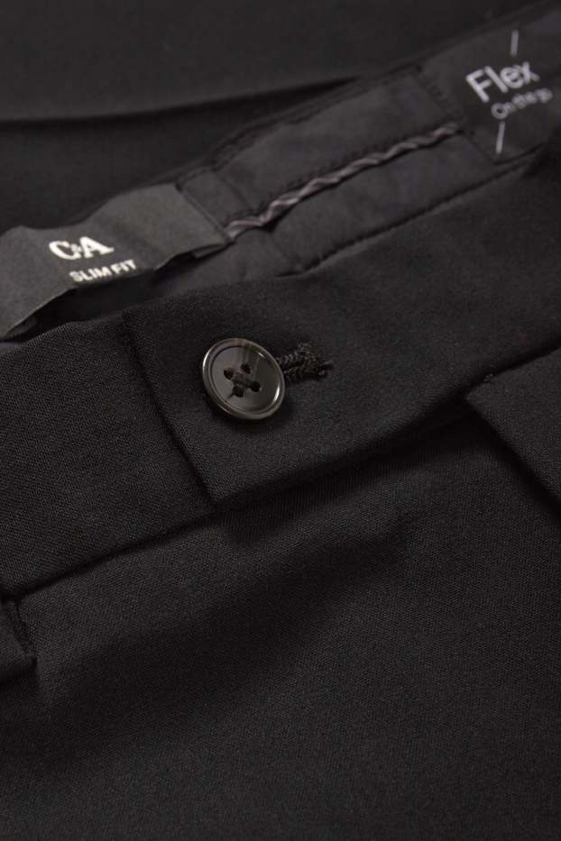 Hommes - Pantalon de costume - slim fit - Flex - 4 Way Stretch - LYCRA® - noir