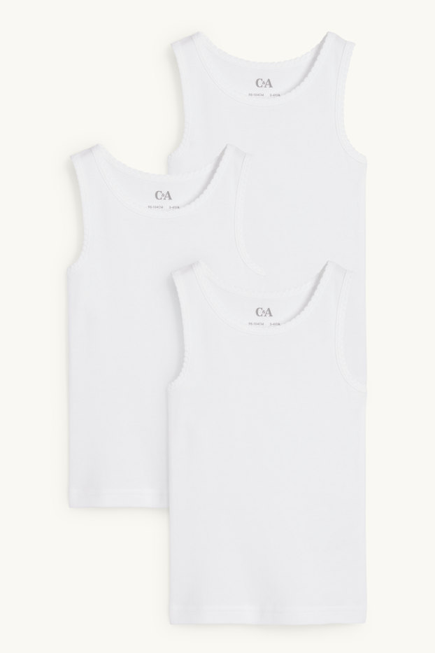 Děti - dívky - Multipack 3 ks - tílko - bílá