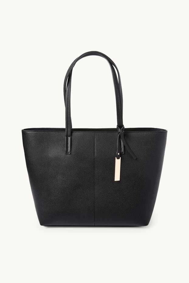 Dames - Shopper - imitatieleer - zwart
