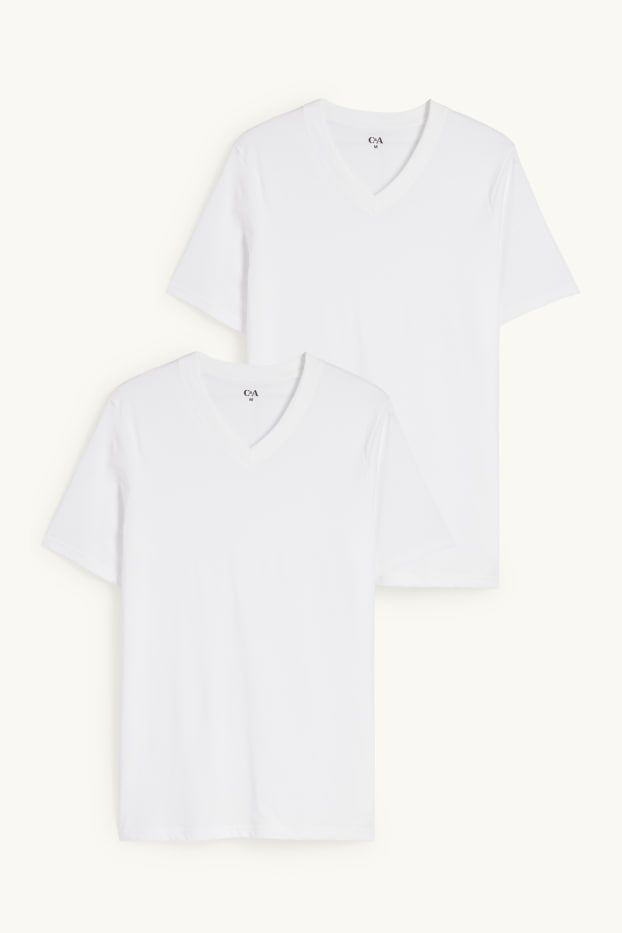 Herren - Multipack 2er - Unterhemd - weiß