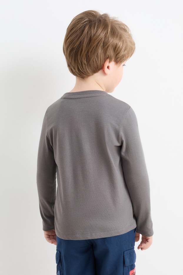 Copii - Băieți - Omul-Păianjen - tricou cu mânecă lungă - gri melanj