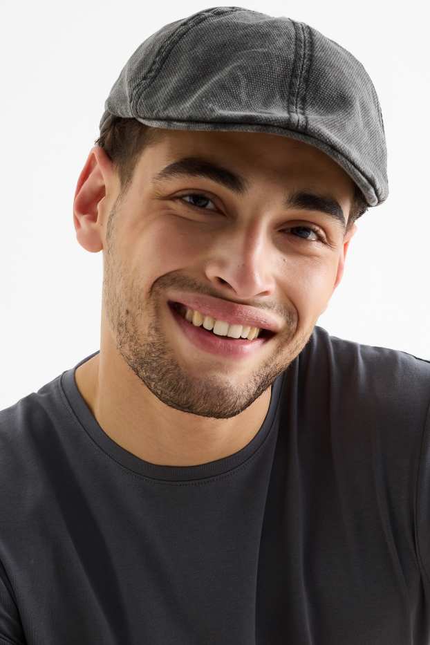 Herren - Schiebermütze - dunkelgrau