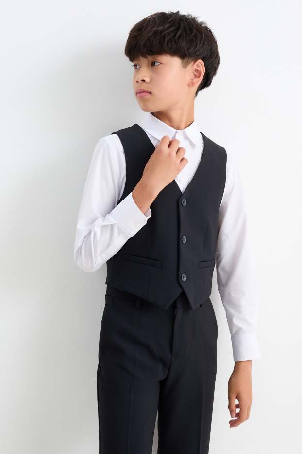 Bambini - Gilet coordinabile - elasticizzato - blu scuro