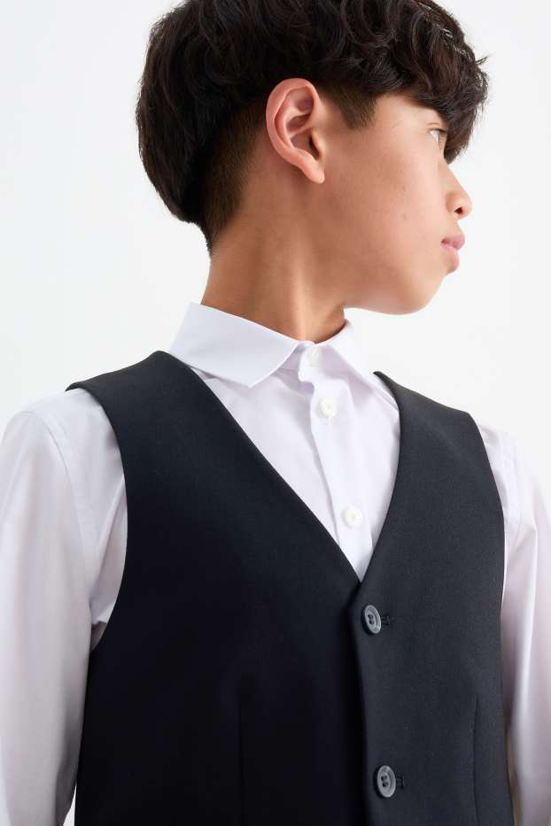 Bambini - Gilet coordinabile - elasticizzato - blu scuro