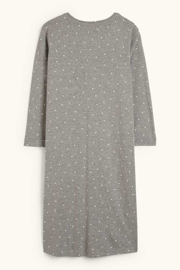 Femmes - Chemise de nuit - à pois - gris