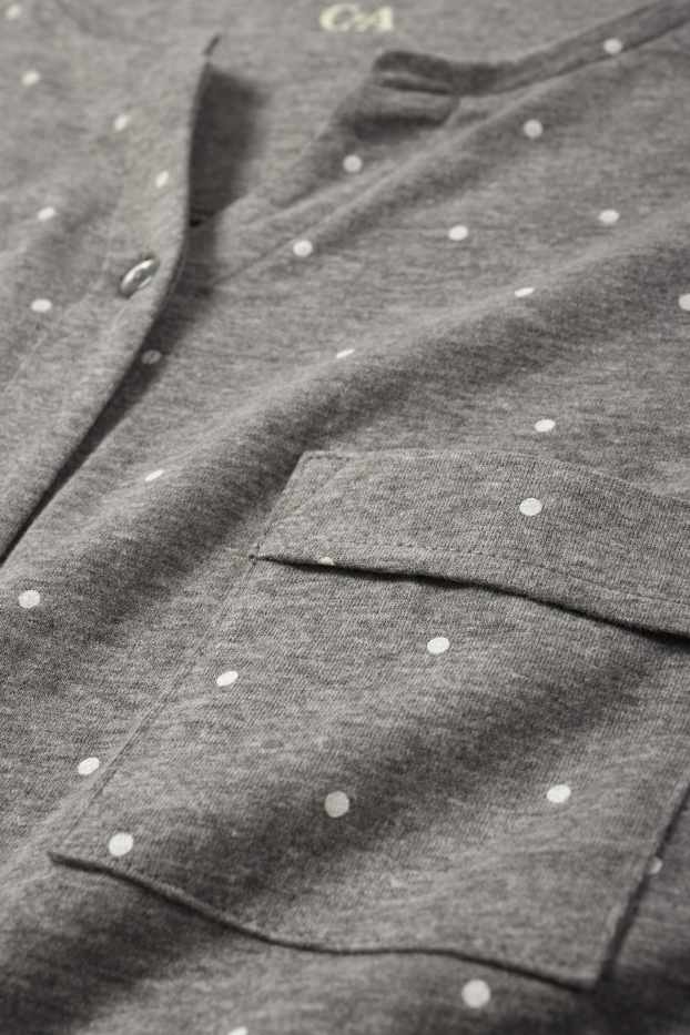 Femmes - Chemise de nuit - à pois - gris