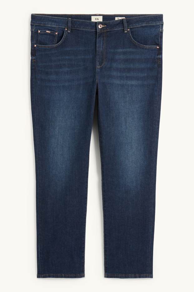 Donna - Straight jeans - vita media - LYCRA® - jeans blu scuro