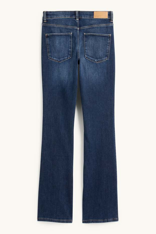 Damen - Bootcut Jeans - Mid Waist - dunkeljeansblau