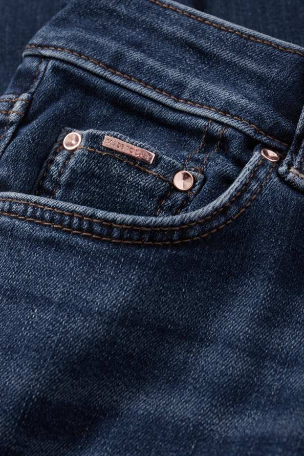 Damen - Bootcut Jeans - Mid Waist - dunkeljeansblau