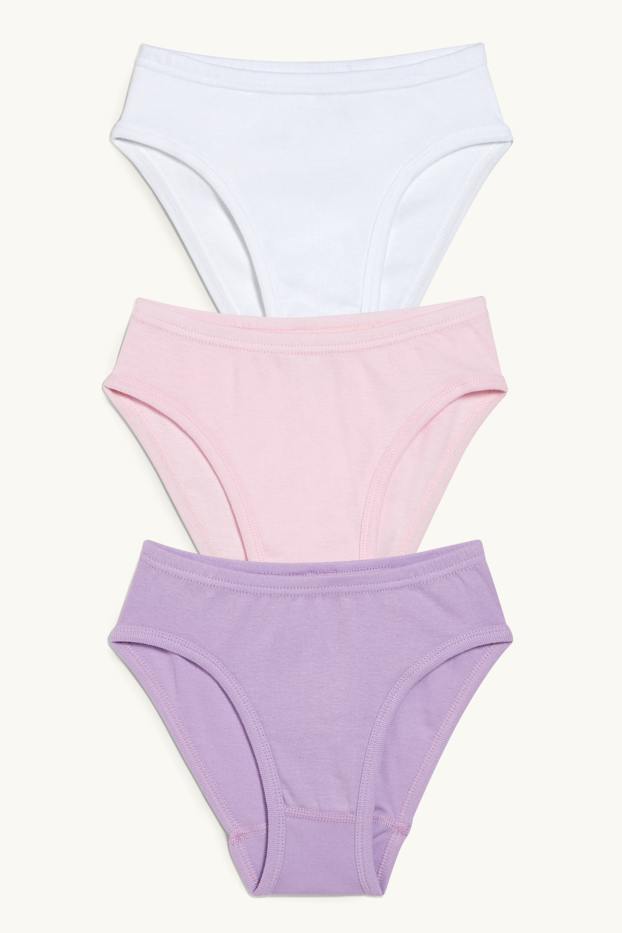 Enfants filles - Lot de 3 - culotte - rose
