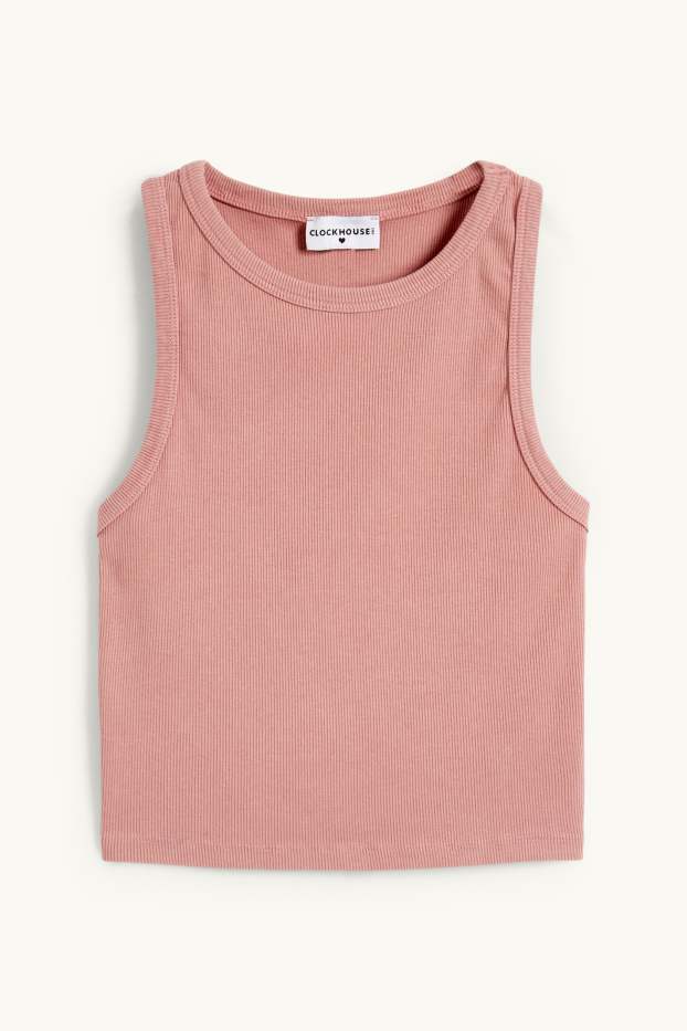 Women - Cropped top - dark rose