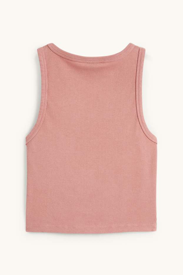 Women - Cropped top - dark rose