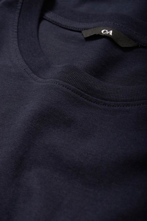 Heren - T-shirt - regular fit  - donkerblauw