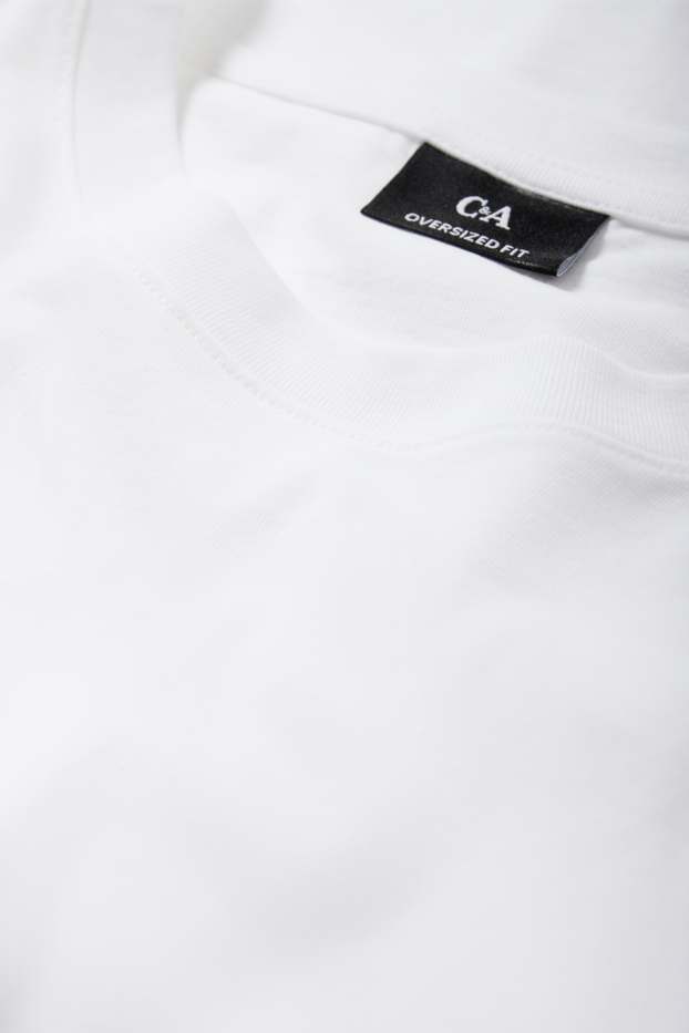 Hommes - T-shirt surdimensionné - blanc