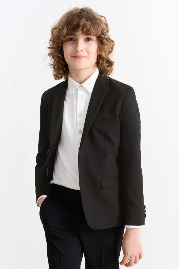 Enfants garçons - Veste de costume - Stretch - LYCRA® - noir