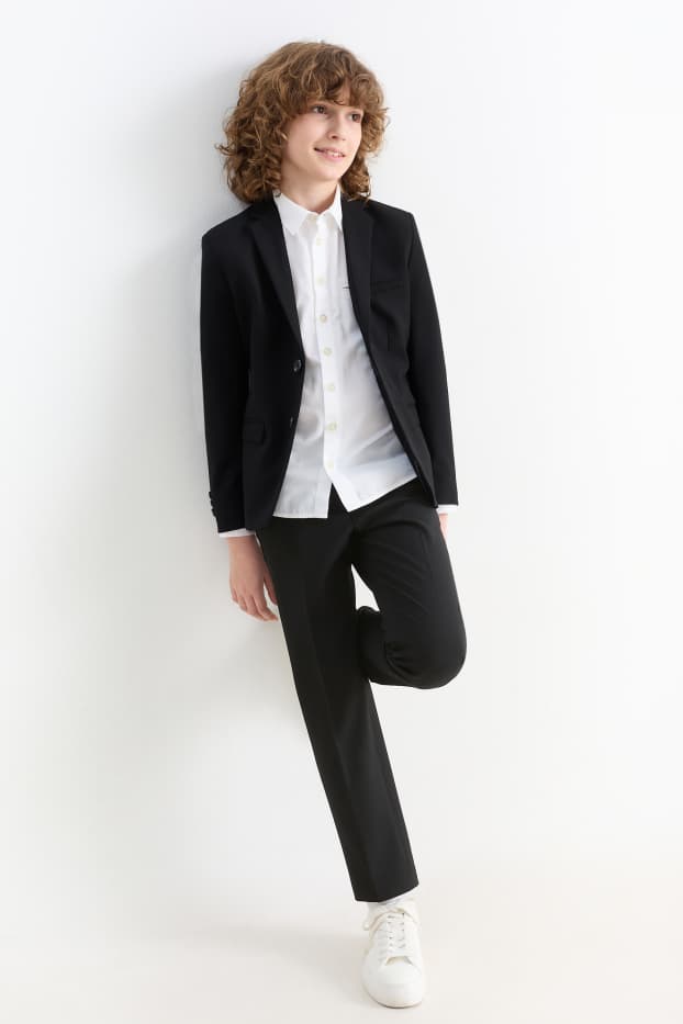Enfants garçons - Pantalon de costume - Stretch - LYCRA® - noir