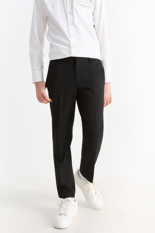 Enfants garçons - Pantalon de costume - Stretch - LYCRA® - noir