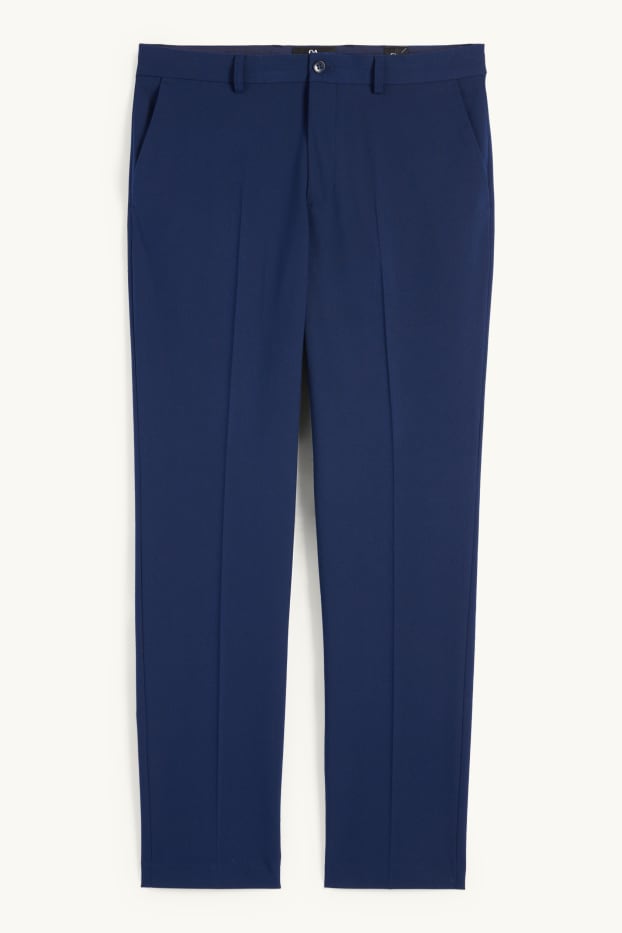 Hommes - Pantalon de costume - regular fit - Flex - 4 Way Stretch - bleu foncé