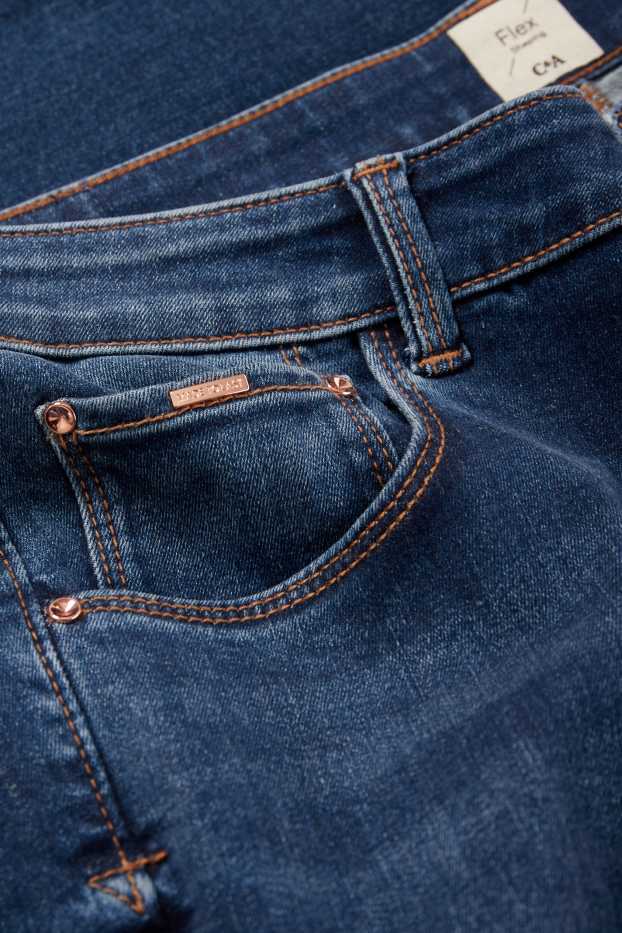 Femei - Skinny jeans - talie medie - jeans modelatori - LYCRA® - denim-albastru