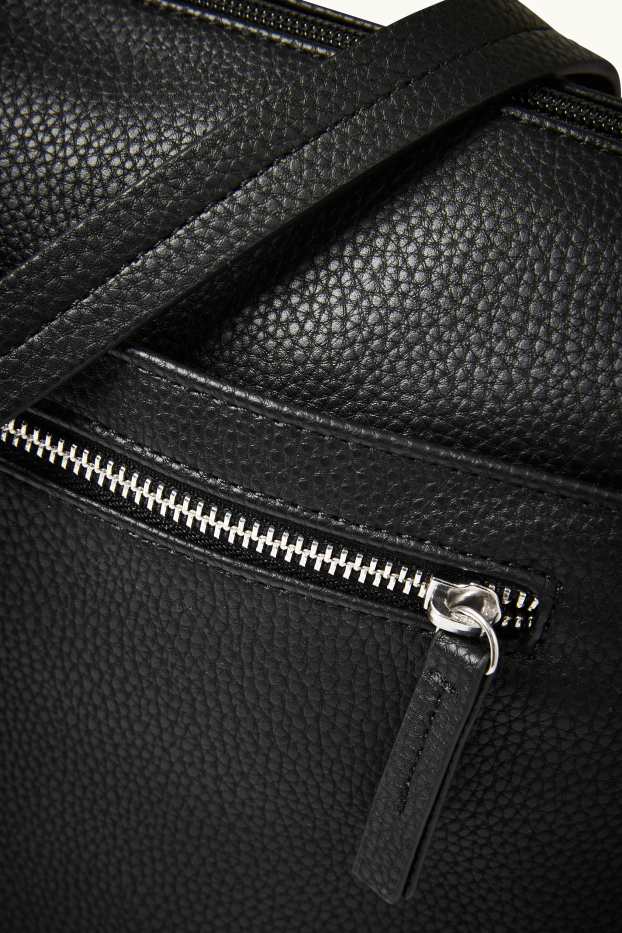 Women - Crossbody bag - faux leather - black