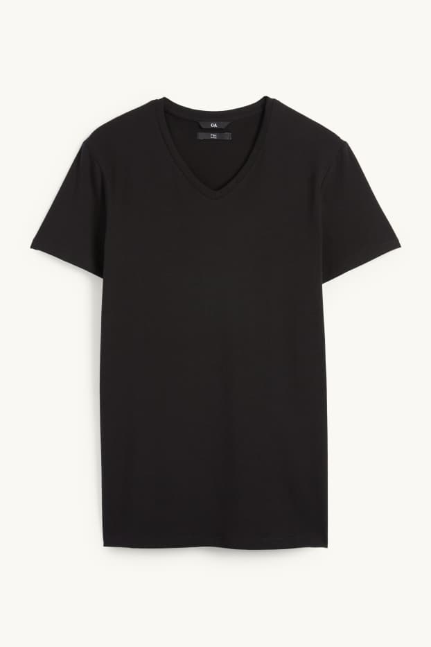 Uomo - T-shirt - slim fit - Flex - nero