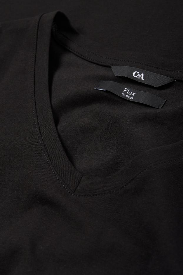Uomo - T-shirt - slim fit - Flex - nero