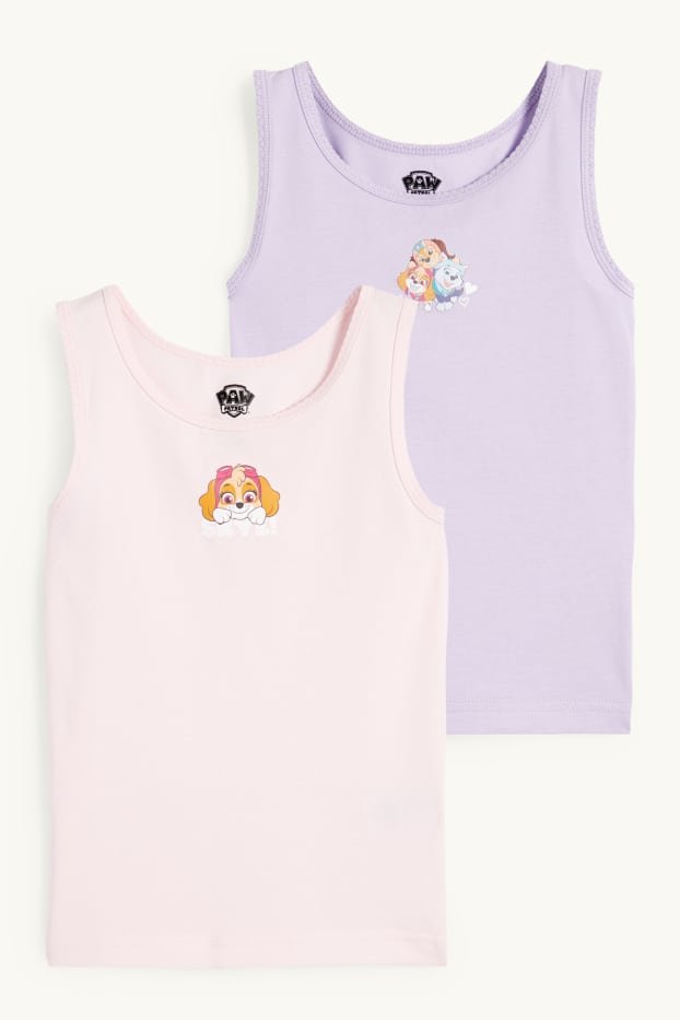 Kinderen: meisjes - Set van 2 - PAW Patrol - Skye, Everest - singlet - roze