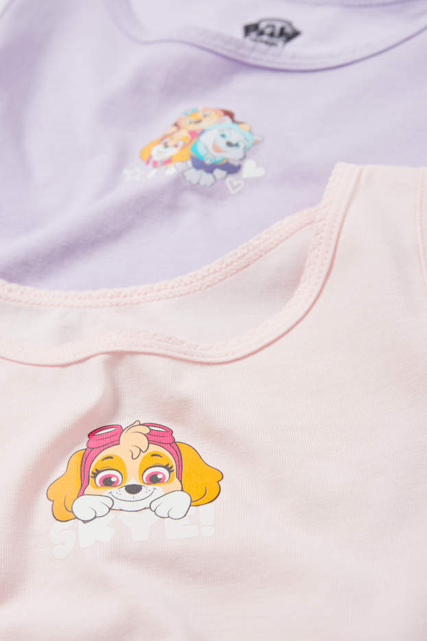 Kinderen: meisjes - Set van 2 - PAW Patrol - Skye, Everest - singlet - roze